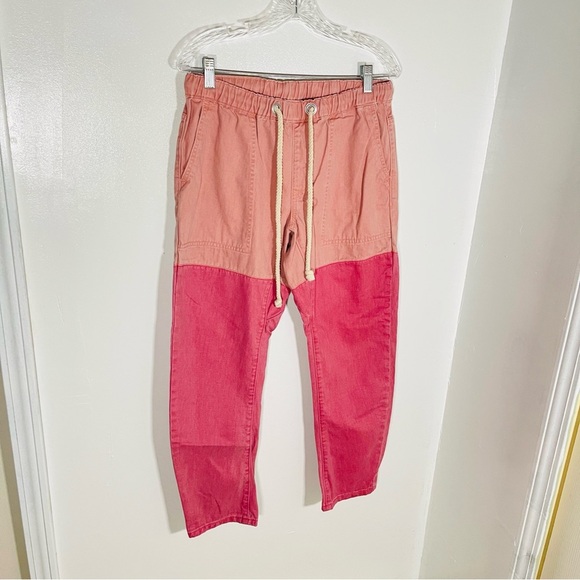 One Teaspoon Envious Shabbies Boyfriend Drawstring Jeans Pink Patchwork Preppy - Picture 5 of 10